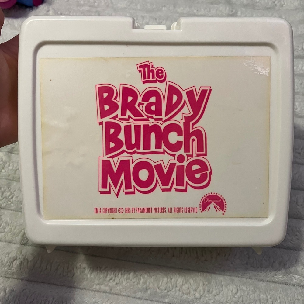 Vintage 1995 The Brady Bunch Movie Plastic Lunch Box Milan Records Promo White